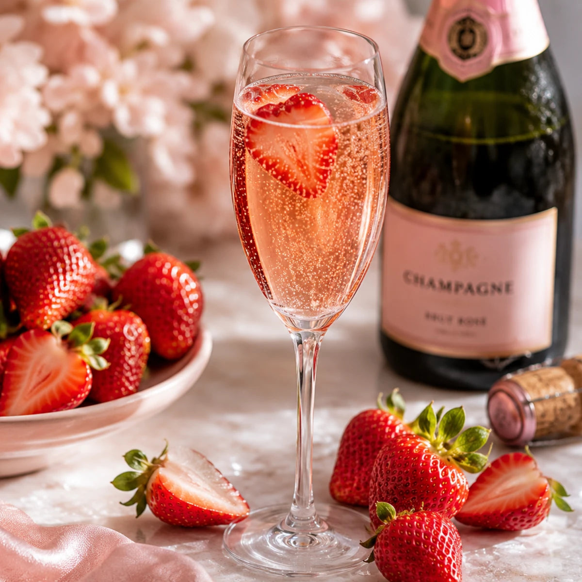Strawberry Champagne Macarons (Pack of 6)