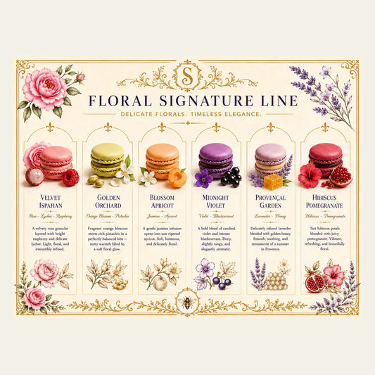Floral Signature Line Macaron Box (6 Pieces)