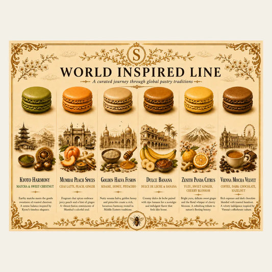 World Inspired Line Macaron Box (6 Pieces)